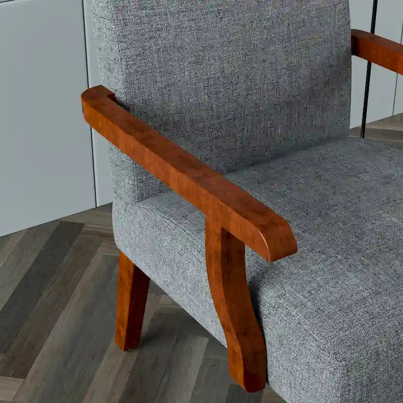 Fauteuils Gris 18.7 avec Table Ronde (Lot de 2)