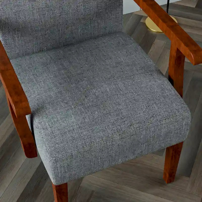 Fauteuils Gris 18.7 avec Table Ronde (Lot de 2)