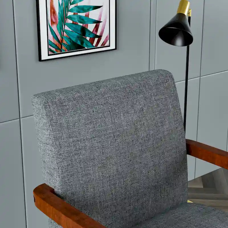 Fauteuils Gris 18.7 avec Table Ronde (Lot de 2)