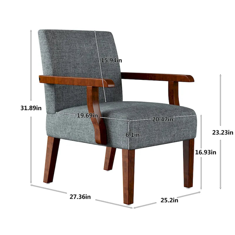 Fauteuils Gris 18.7 avec Table Ronde (Lot de 2)
