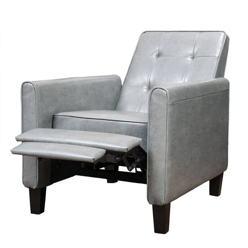Fauteuil manuel club de 26,75 po de largeur avec accoudoirs enroulés et rembourrage moelleux pour un confort ultime, gris foncé