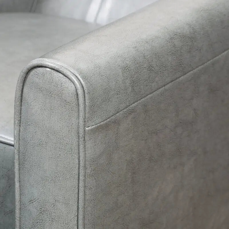Fauteuil manuel club de 26,75 po de largeur avec accoudoirs enroulés et rembourrage moelleux pour un confort ultime, gris foncé