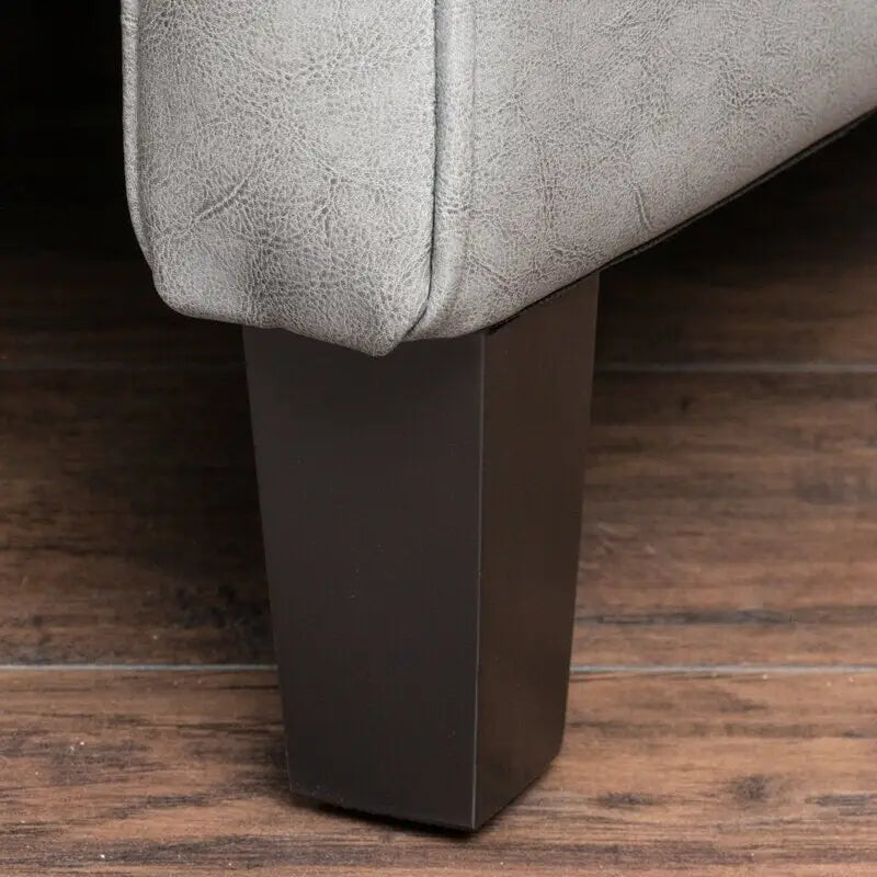 Fauteuil manuel club de 26,75 po de largeur avec accoudoirs enroulés et rembourrage moelleux pour un confort ultime, gris foncé