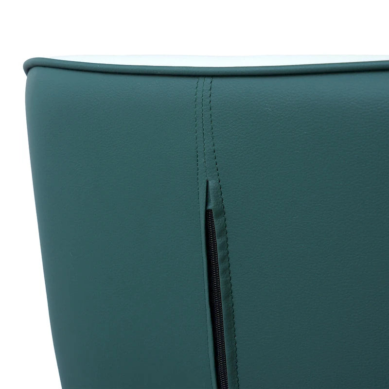 Lot de 2 chaises de salle à manger rembourrées, chaises modernes à dossier plein avec pieds en métal noir