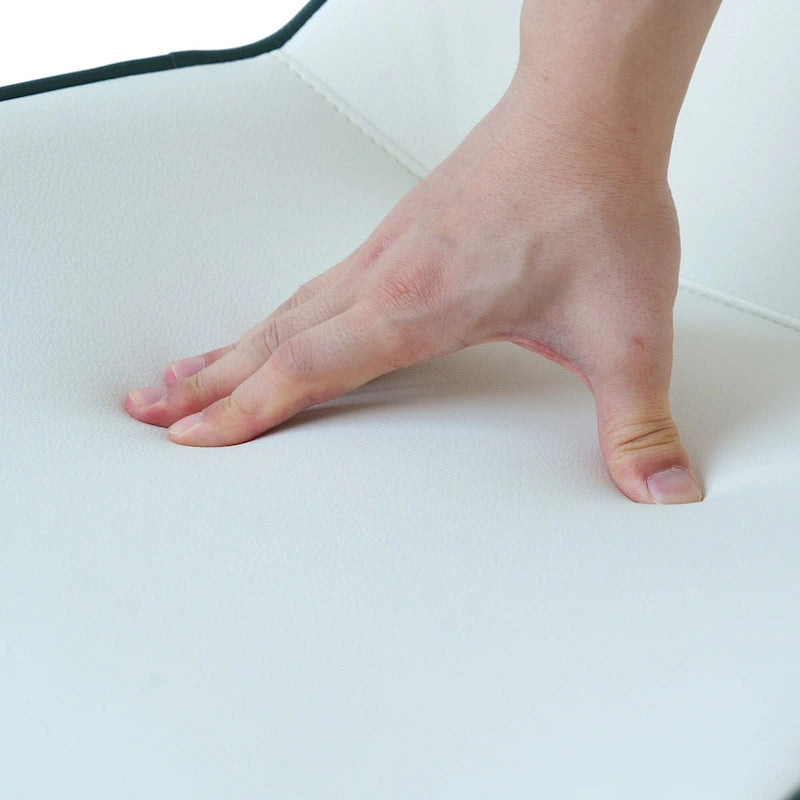 Lot de 2 chaises de salle à manger rembourrées, chaises modernes à dossier plein avec pieds en métal noir