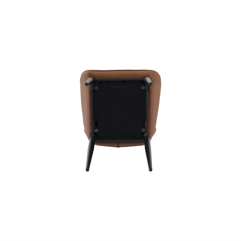 Lot de 2 chaises de salle à manger rembourrées, chaises modernes à dossier plein avec pieds en métal noir