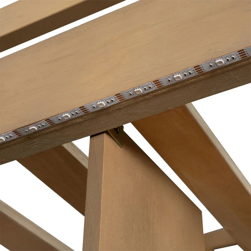 Lit mezzanine une place avec bureau intégré, éclairage LED et escalier de rangement, cadre de lit mezzanine en bois avec étagères et placards de rangement