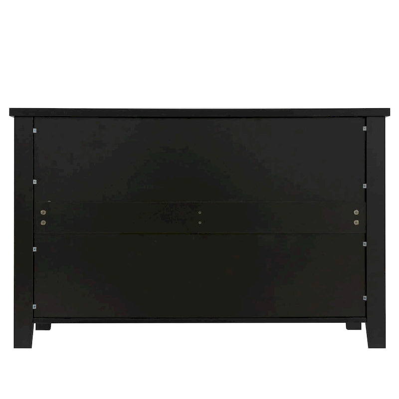 Commode double 6 tiroirs de style antique avec poignée coquille rétro pour chambre à coucher, salon