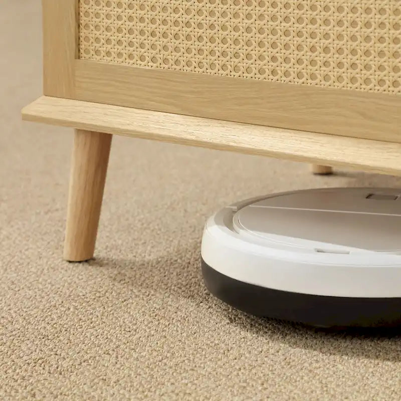 Table basse relevable en rotin avec rangement - 42 x 17