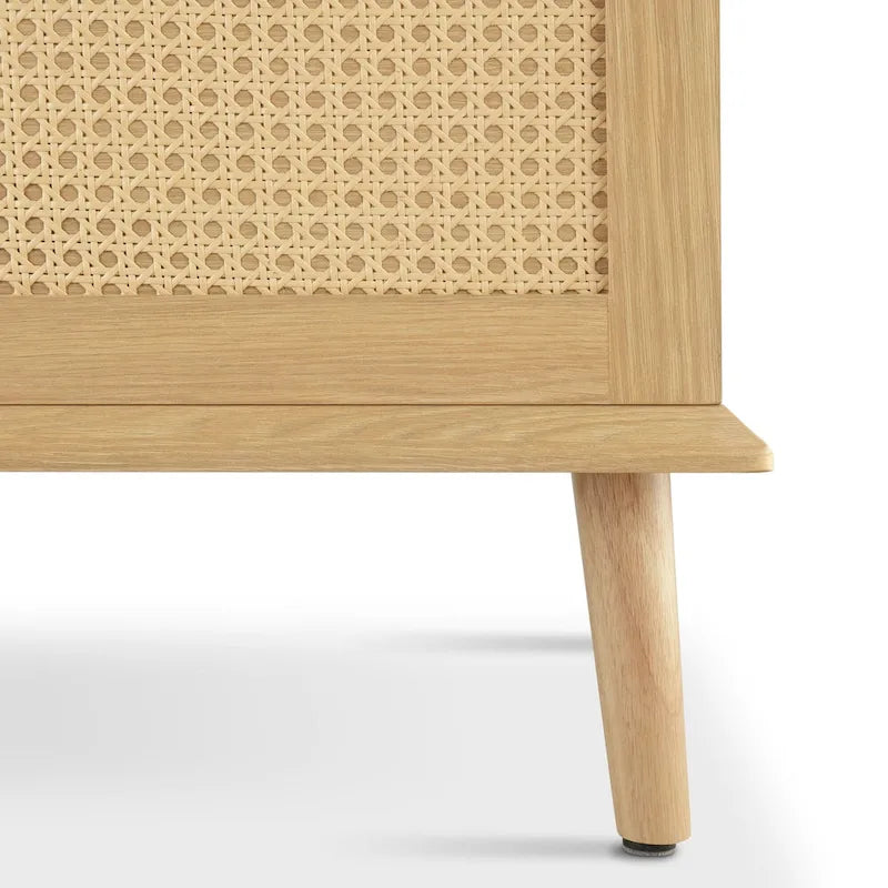Table basse relevable en rotin avec rangement - 42 x 17