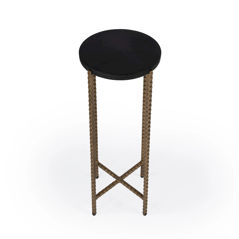 Table d'appoint à pieds croisés en granit