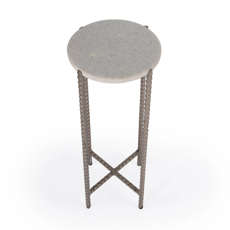 Table d'appoint à pieds croisés en granit