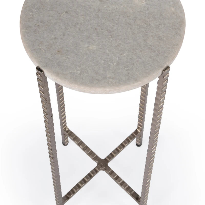 Table d'appoint à pieds croisés en granit