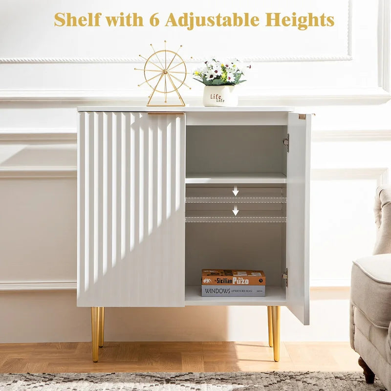 Buffet enfilade avec étagères réglables