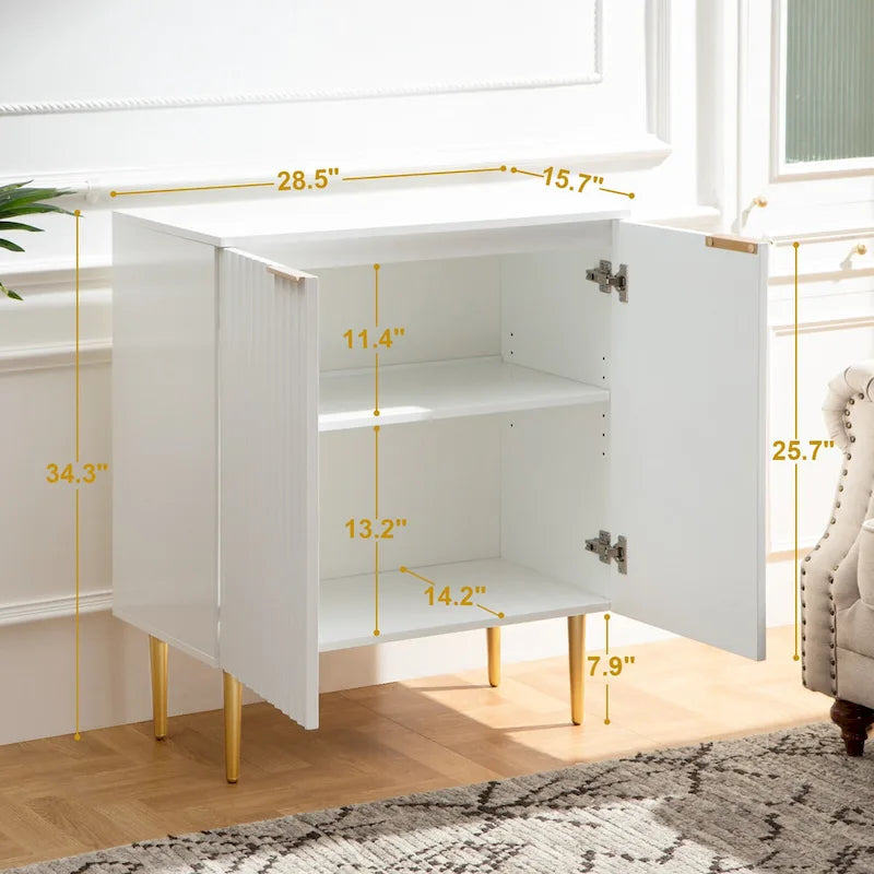Buffet enfilade avec étagères réglables