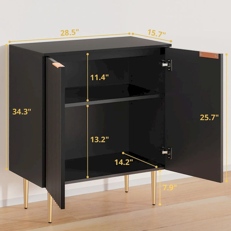Buffet enfilade avec étagères réglables