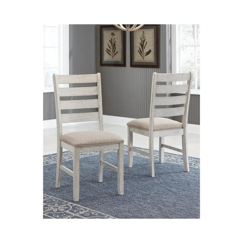 Chaises de salle à manger blanchies à la chaux (lot de 2)