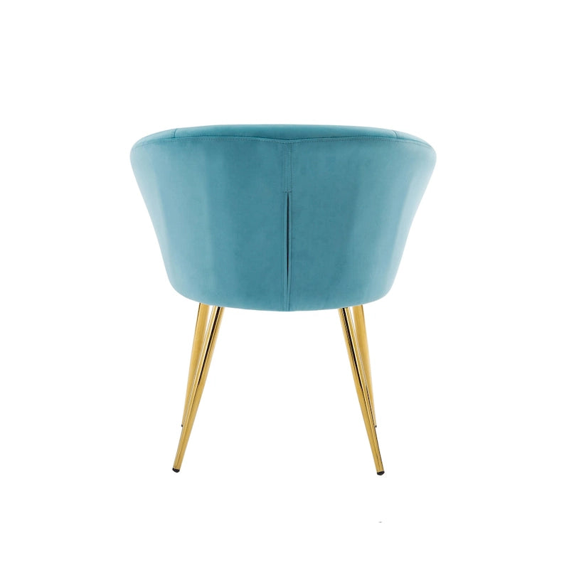 Chaises de salle à manger, Revêtement en velours, Pieds en métal doré