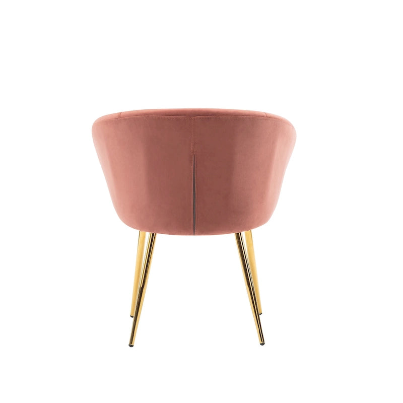 Chaises de salle à manger, Revêtement en velours, Pieds en métal doré