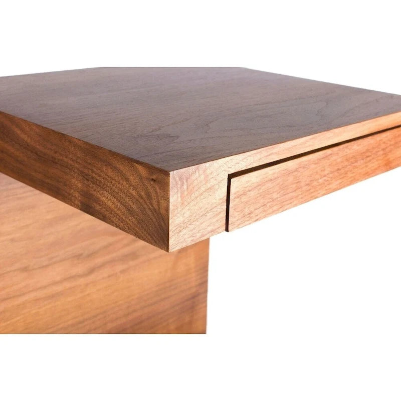 Table d'appoint créative en bois en forme de C