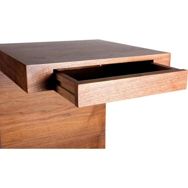 Table d'appoint créative en bois en forme de C