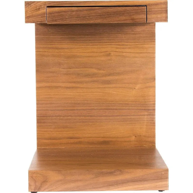 Table d'appoint créative en bois en forme de C