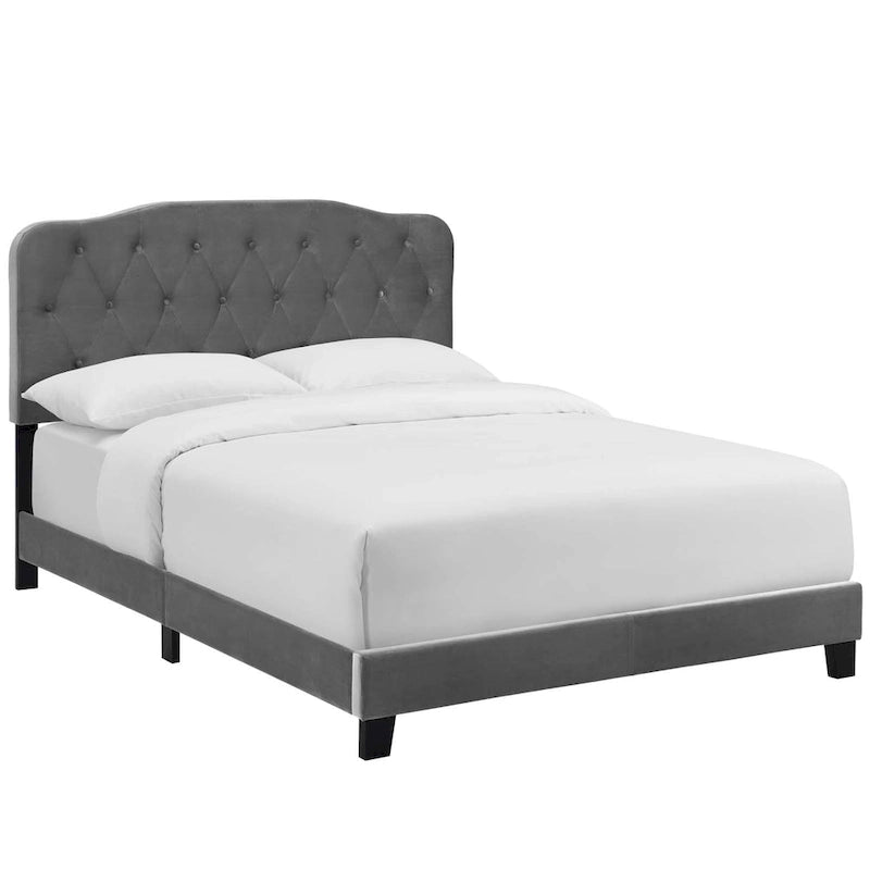 Copper Grove Ploce Queen Upholstered Velvet Bed