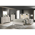 Edyth 4 Piece White LED Panel Bedroom Set
