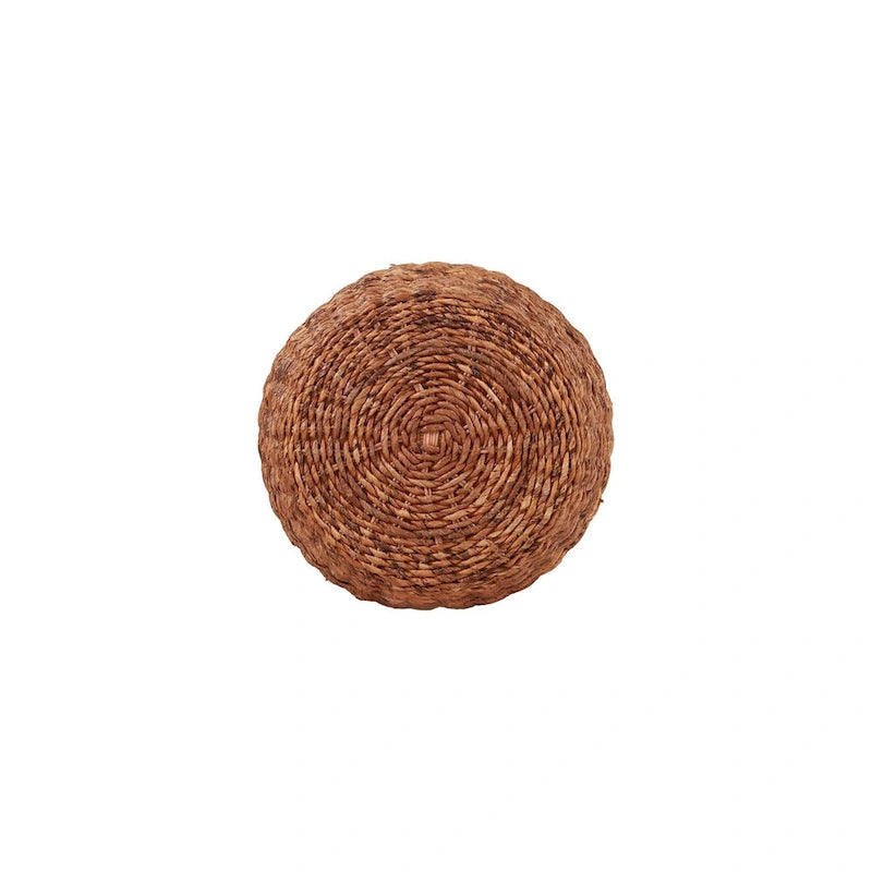 Table créative en osier tressé en forme de tonneau