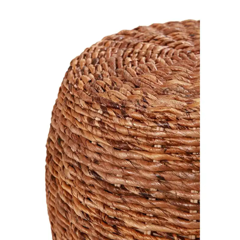 Table créative en osier tressé en forme de tonneau